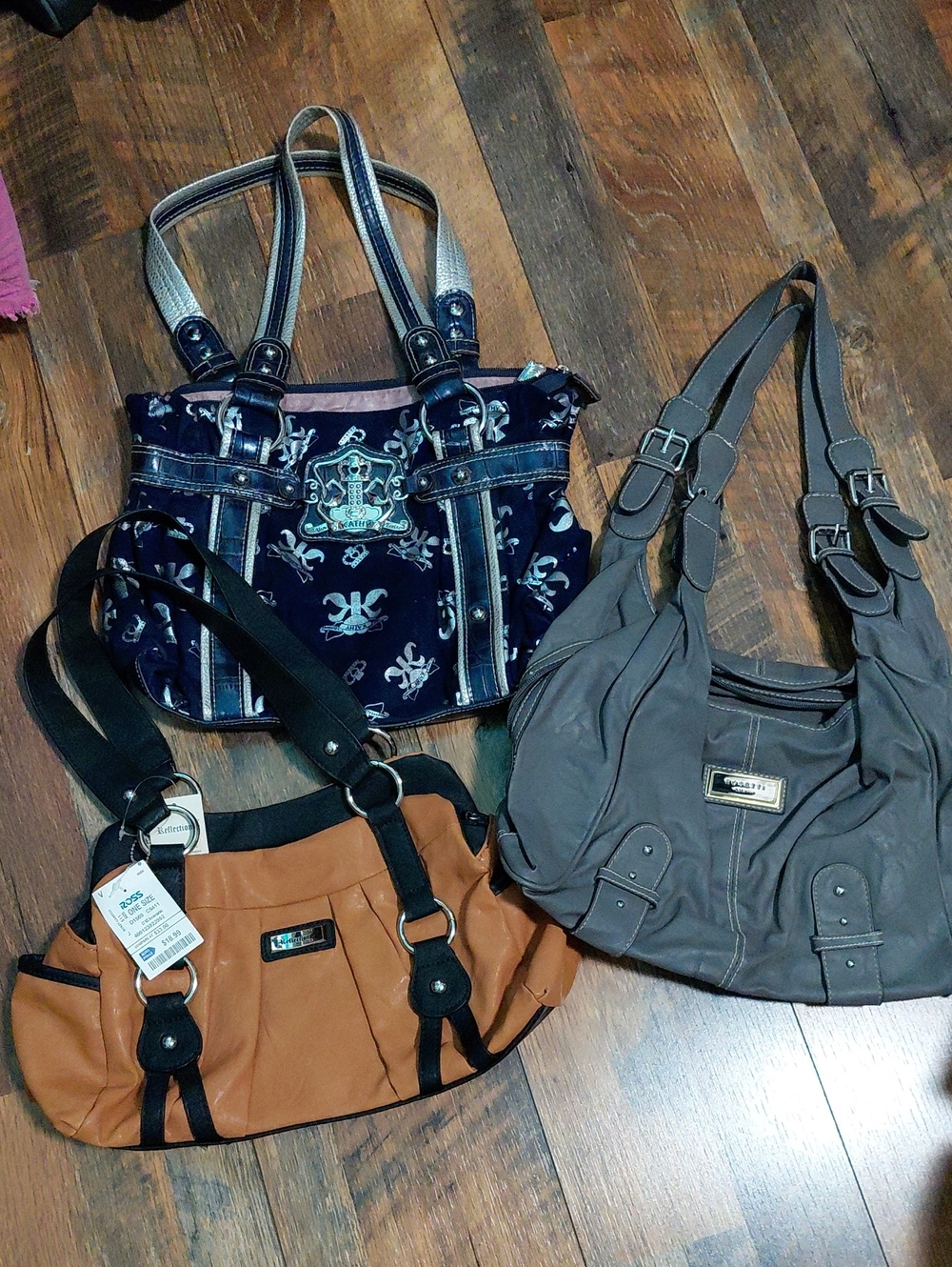 3 Piece Bundle Of Bags. 1 Vintage Kathy Van Zeeland, Reflections & Rosetti
